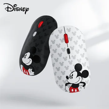 Disney Mickey 2.4 G Безжична Мишка Bluetooth 5.0 Двухрежимный 1600 Dpi USB Приемник Безшумен Офис M