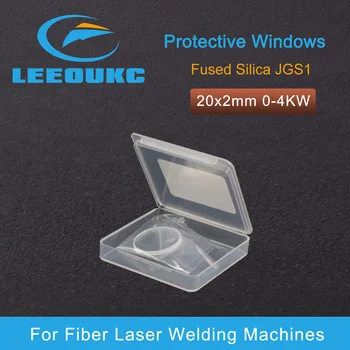 LEEOUKC Висококачествено Влакно-лазерно Заваряване, Защитни Прозорец на Обектива 20x2 мм Оптична Лазерна Ръчно Заваряване Корона Машини