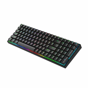 MXRSKEY 96U 96 ключ двухрежимный Bluetooth 5,0 Механична Клавиатура светлинен ефект RGB превключвател на led тип c софтуерен макро
