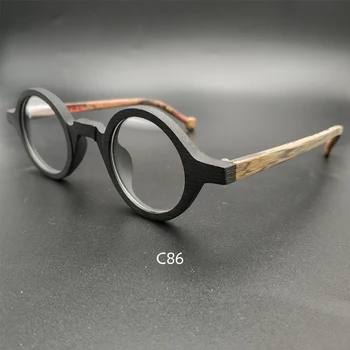 Мъжки ретро малки кръгли очила за далекогледство в рамка, високо качество на ретро ацетатные оптични очила, прозрачни лещи за късогледство за жени